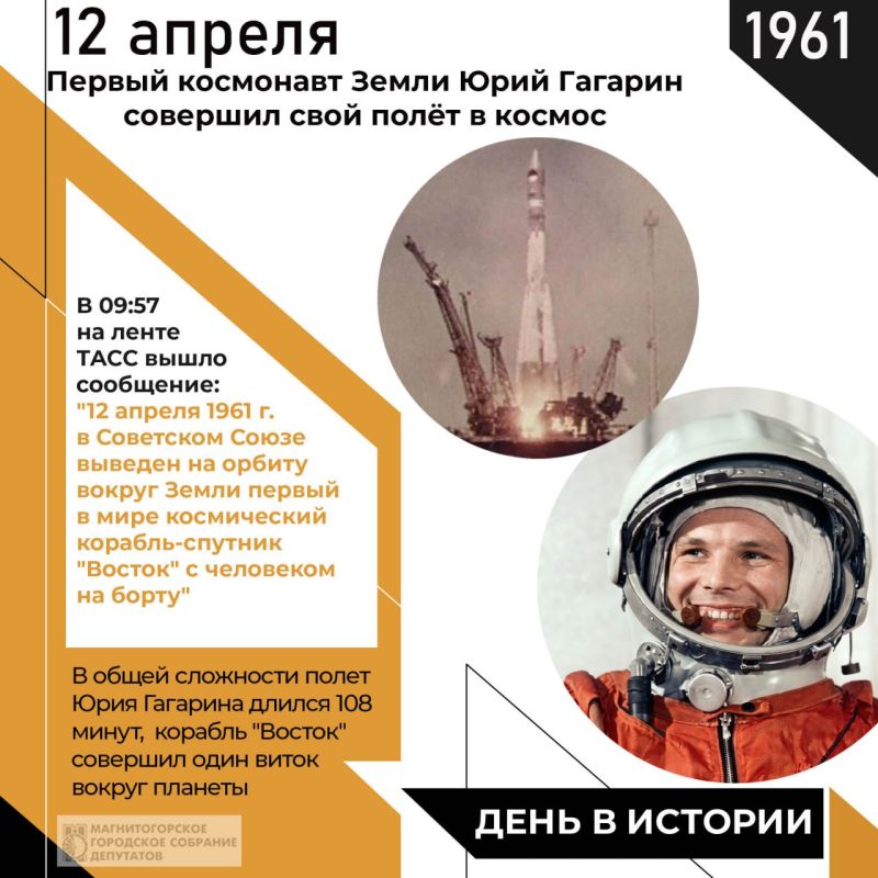65 ��� �����, 12 ������ 1961 ����, � 09:07 � ���������� �������� ��������� ������ ������-�������� 8�72� (������������ �������� �������� "������") � ��������-��������� "������", �� ����� �������� ��������� 27-������ �������...