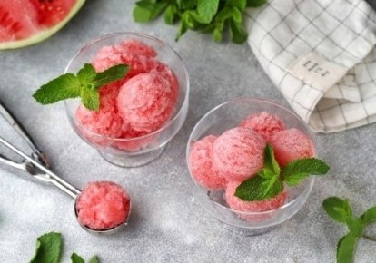 Нежный арбузный сорбет для жаркого лета