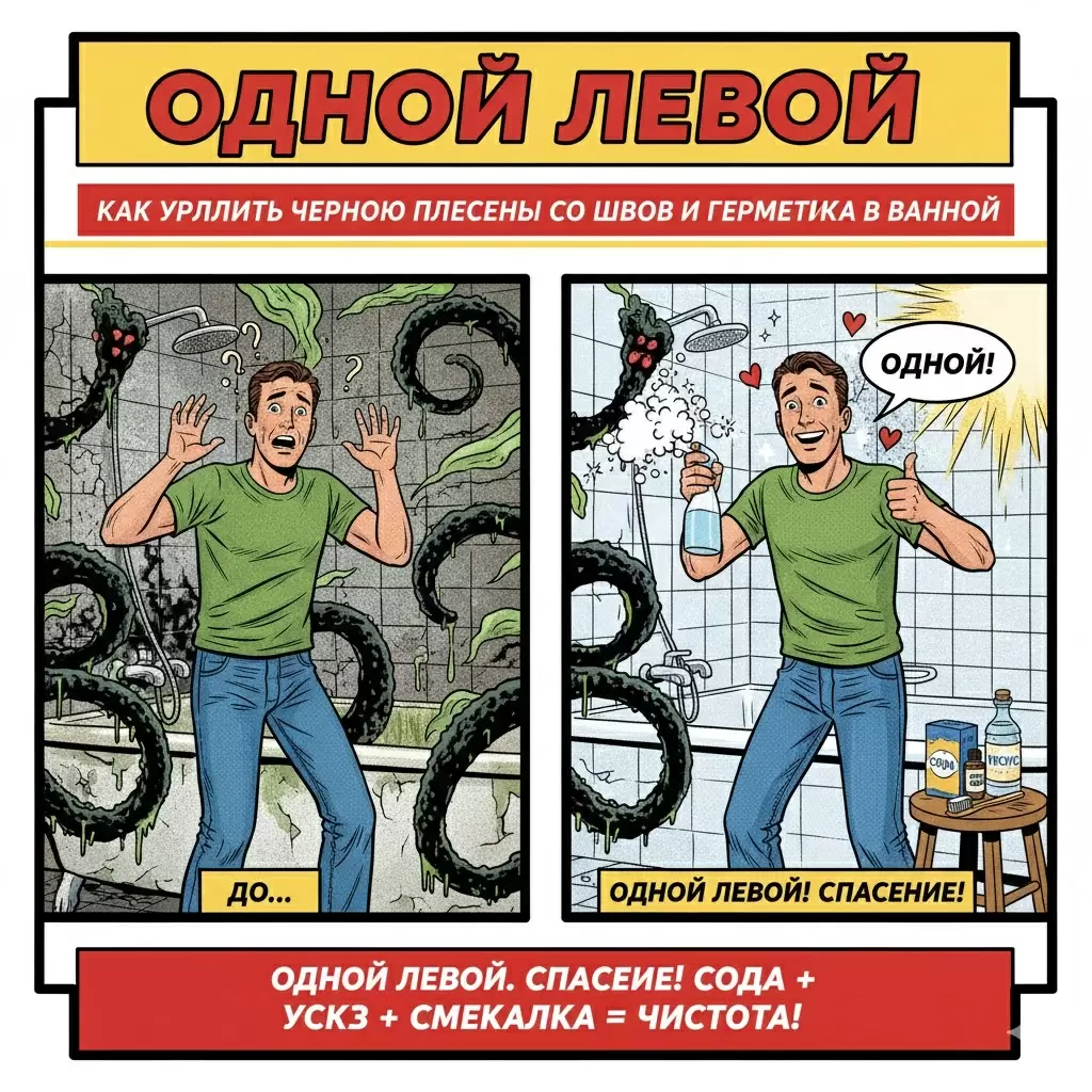 Эффективные способы борьбы с черной плесенью в ванной без химикатов